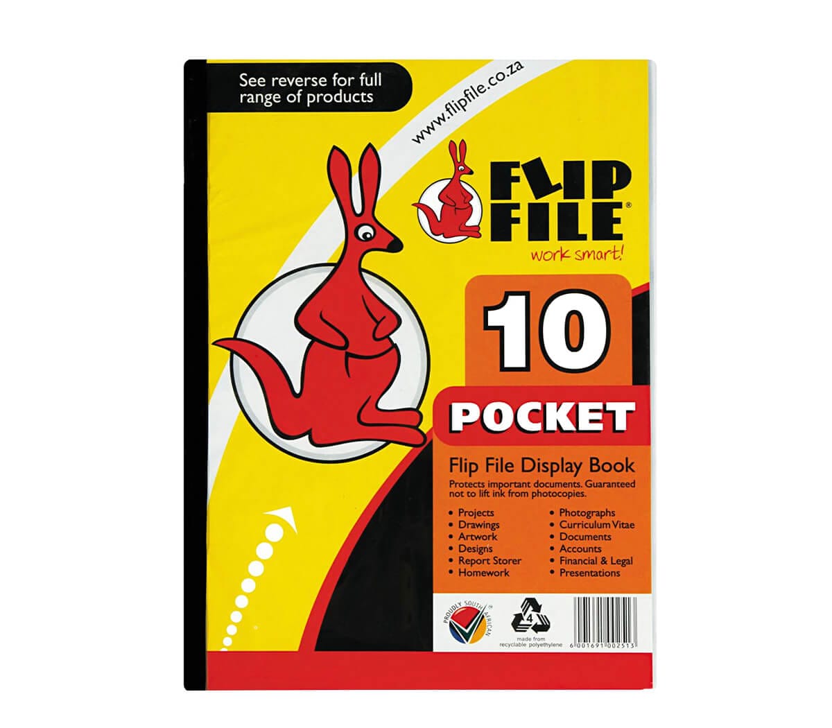 Kangaroo A4 Display Flip File/10 Pocket