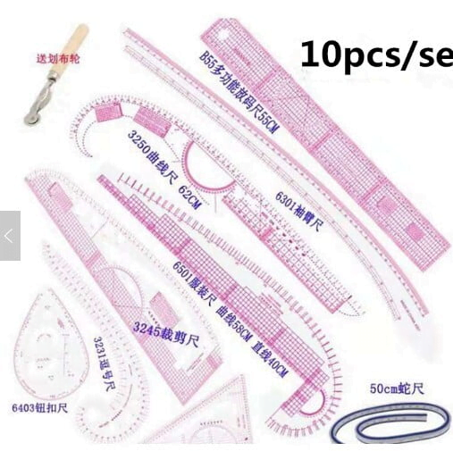 10 Piece French Curve Dressmaker Set