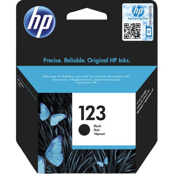 HP 123 Black Original Ink Cartridge (F6V17AE)