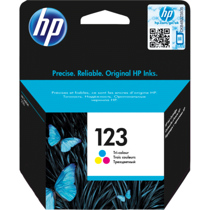 HP 123 Tri-Colour Original Ink Cartridge (F6V16AE)