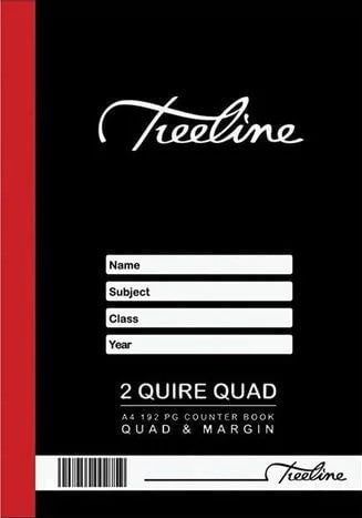 A4 Hard Cover 2 Quire Quad Ruled Counter Book (192 Pages) - Single