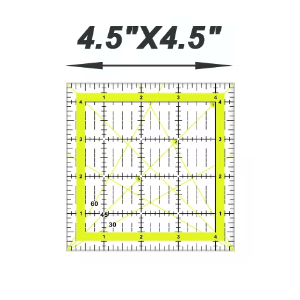 4.5 Inch x 4.5 Inch Square Patchwork Quilt Ruler