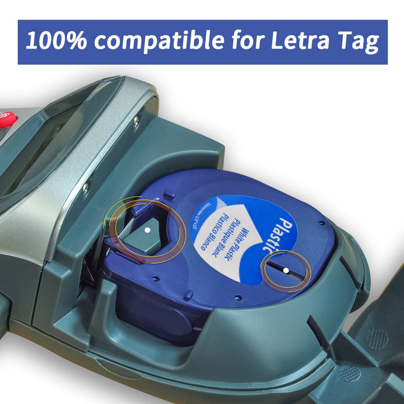 DYMO LetraTag 12mm x 4m Plastic Compatible Label Tape