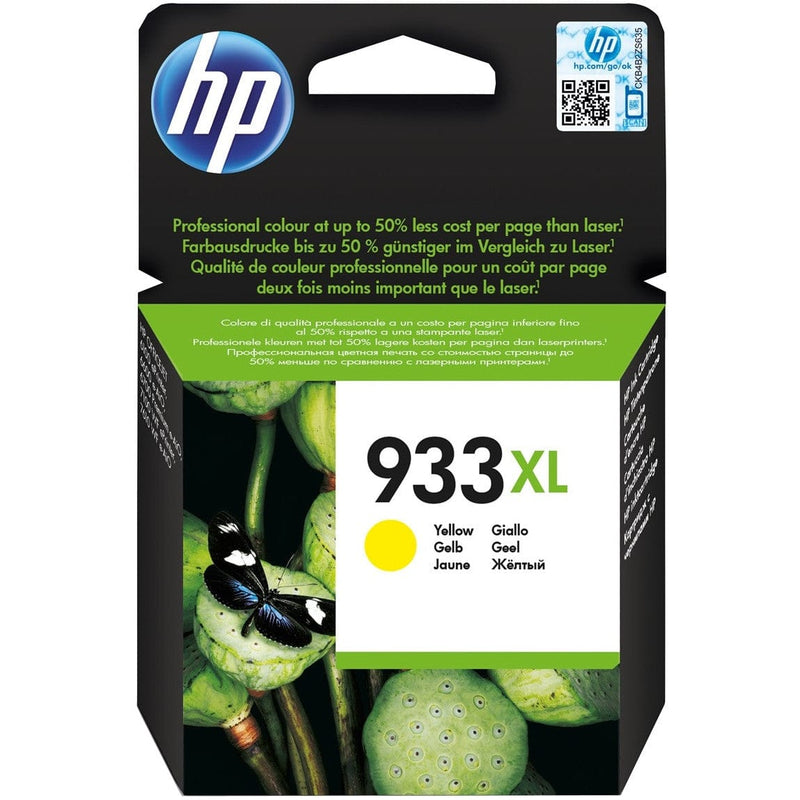 HP 933XL High Yield Yellow Original Ink Cartridge (CN056AE)