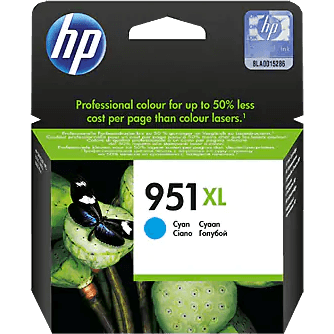 HP 951XL High Yield Cyan Original Ink Cartridge (CN046AE)