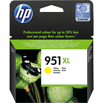 HP 951XL High Yield Yellow Original Ink Cartridge (CN048AE)