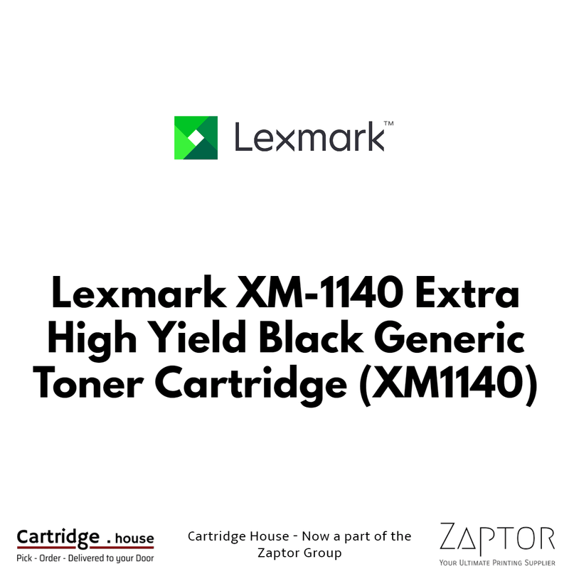 Lexmark XM-1140 Extra High Yield Black Compatible Toner Cartridge - Alternate Brand