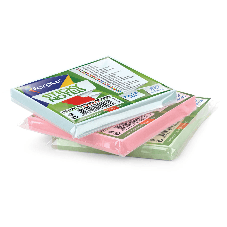 Sticky notes 75mm x 75mm, 80 sheets, light green