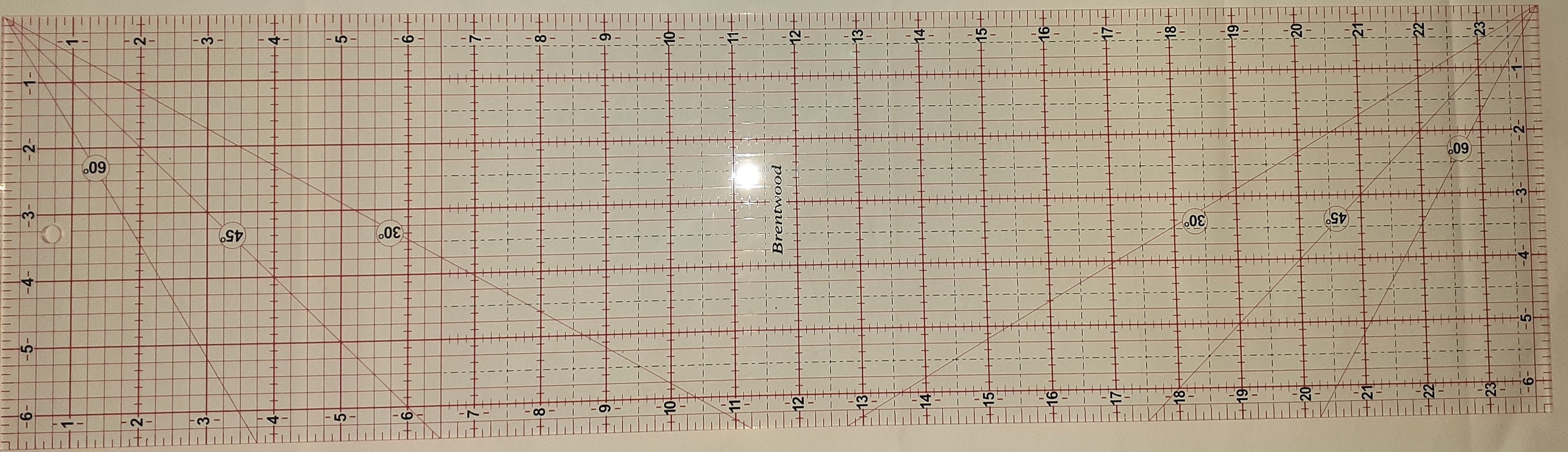 Quilt / Sewing Ruler 24" x 6,1/2" inch markings