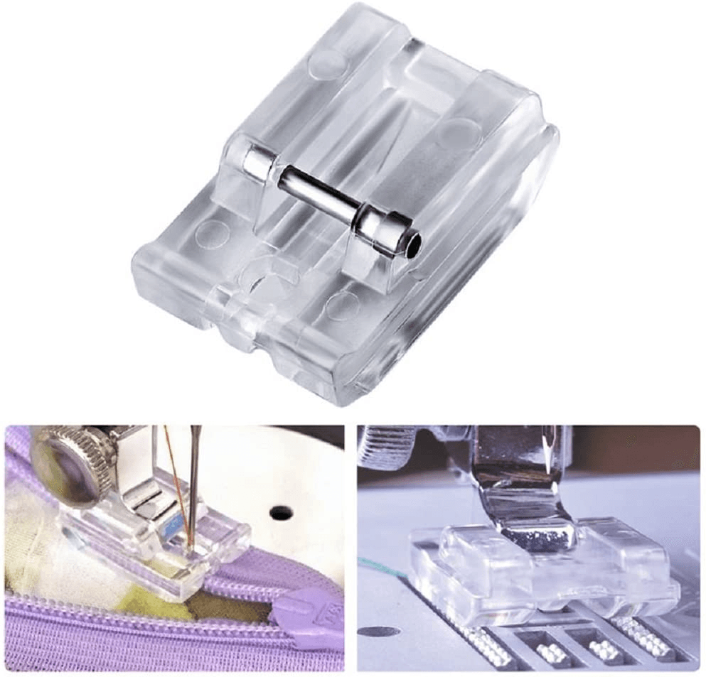 Invisible Zipper Sewing Machine Presser Foot Snap on Plastic