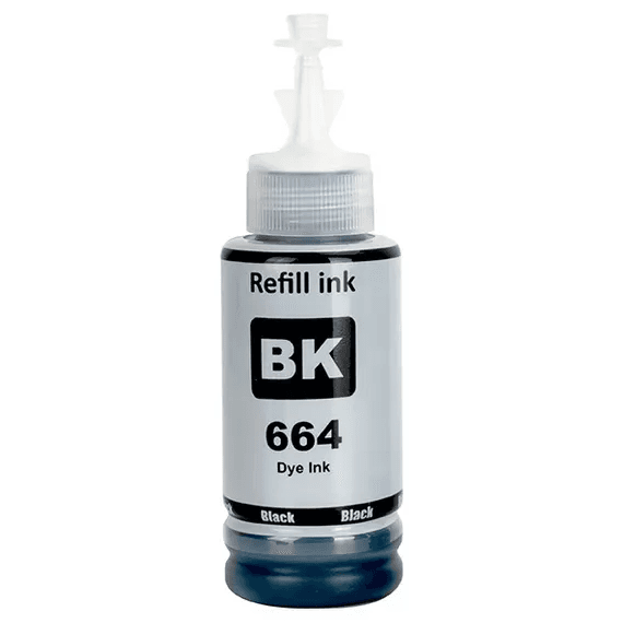 Epson T664 Refill Ink Bottle (100ml) - Print-Tank Brand Black