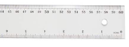 19.5 Inches/50cm Clear Plastic Ruler Straight Ruler Plastic