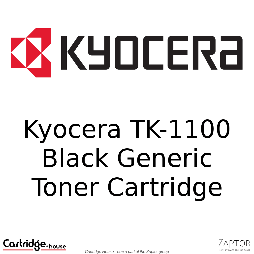 Kyocera TK-1100 Black Compatible Toner Cartridge - Alternate Brand