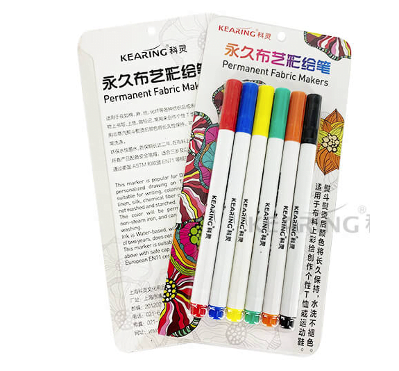 Fabric Markers Iron On Permanent 6 piece set