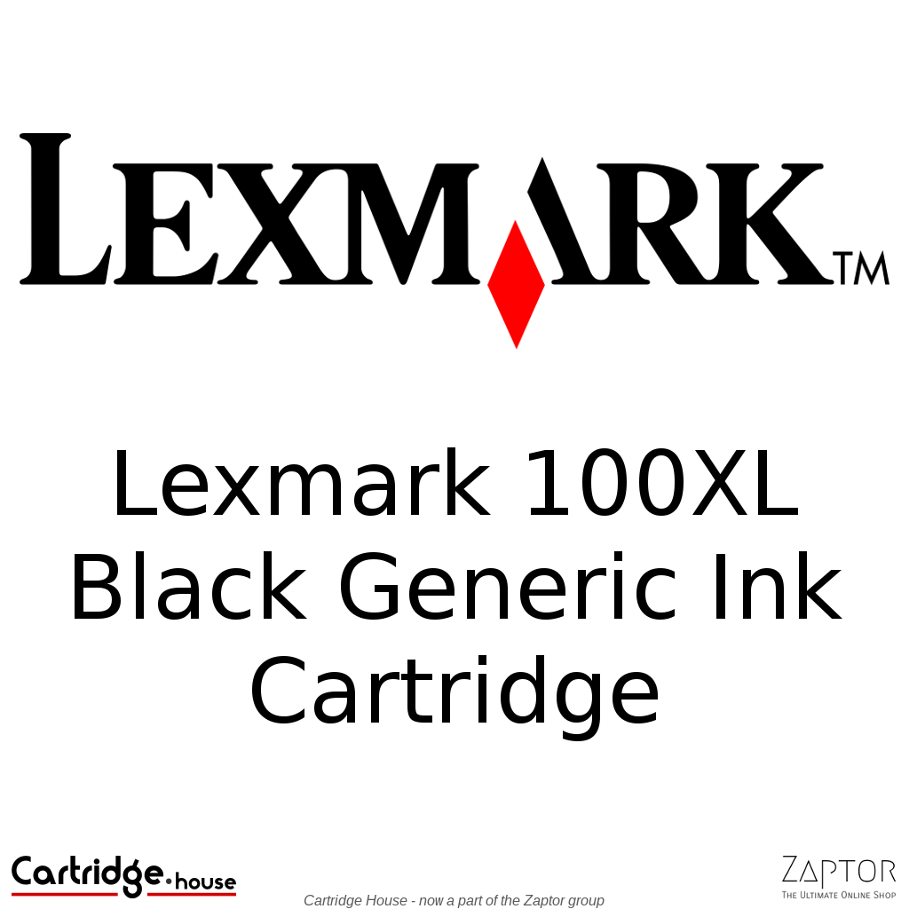 100XLB.png Lexmark 100XL Black Compatible Ink Cartridge - Alternate Brand - Image 1