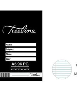 A5 Hard Cover Feint and Margin Manuscript Book  96 Pages