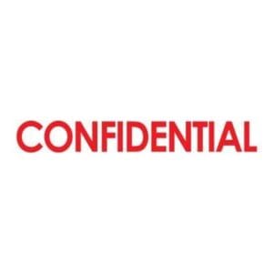 Xstamper Red Ink Stamp - Confidential - 1130