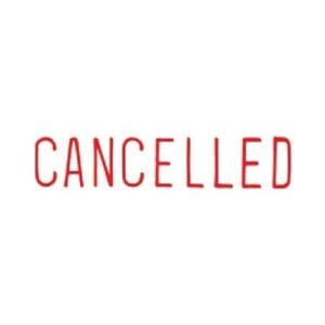 Xstamper Red Ink Stamp - Cancelled - 1119