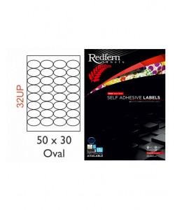 2324136000000240651.jpg Oval White Laser Label 50 x 30mm 32UP - Image 1