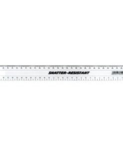 30cm Shatter Resistant Ruler  Clear
