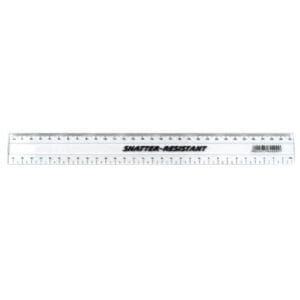 30cm Shatter Resistant Ruler  Clear
