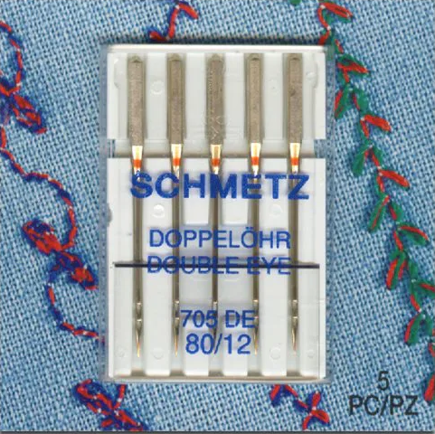 Schmetz Double Eye Needle -705DE  80 12