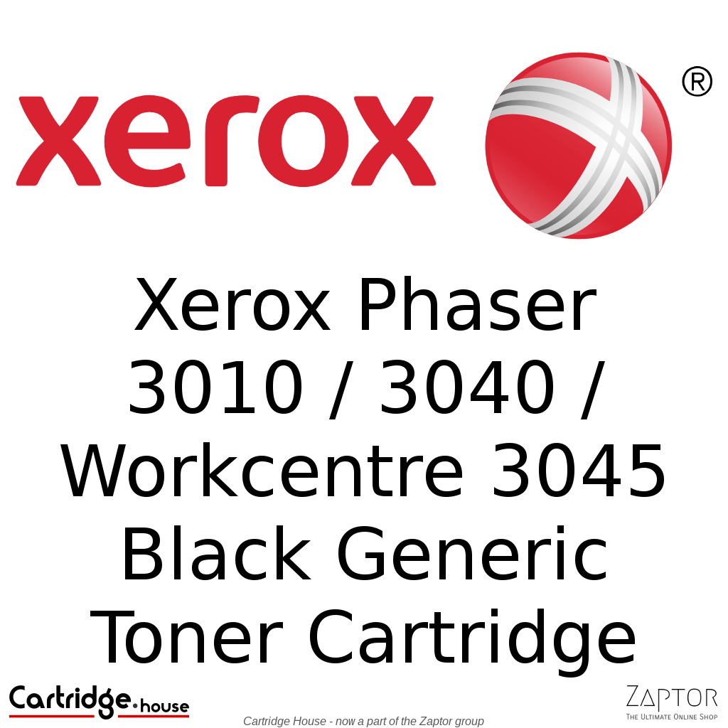 3010.png Xerox Phaser 3010, 3040 / WorkCentre 3045 Black Compatible Toner Cartridge - Alternate Brand - Image 1