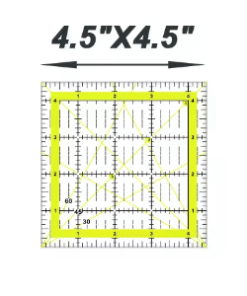 4.5 Inch x 4.5 Inch Square Patchwork Quilt Ruler