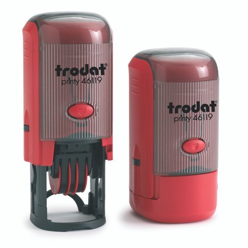 Trodat Printy dater 46119 Round Self-inking Rubber Stamp