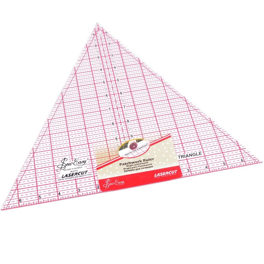 60-deg-quilt-triangle12-in.png Patchwork Quilting Ruler 60 Degree Triangle  Quilting Ruler 12 x 14 inch - Image 1
