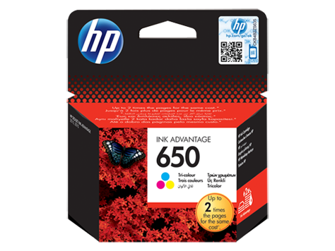 HP 650 Tri-Colour Original Ink Advantage Cartridge (CZ102AK)