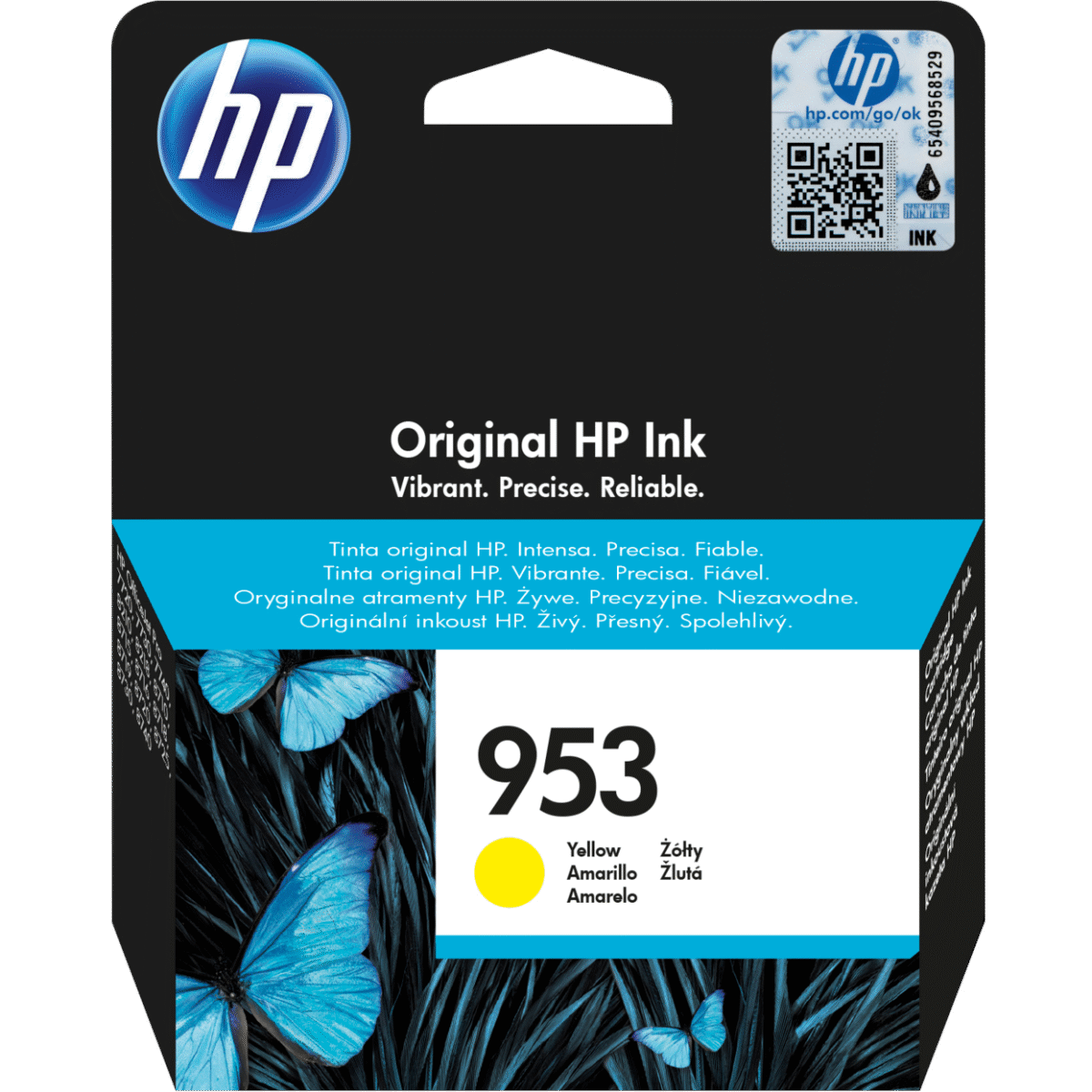 953Y.png HP 953 Yellow Original Ink Cartridge (F6U14AE) - Image 1