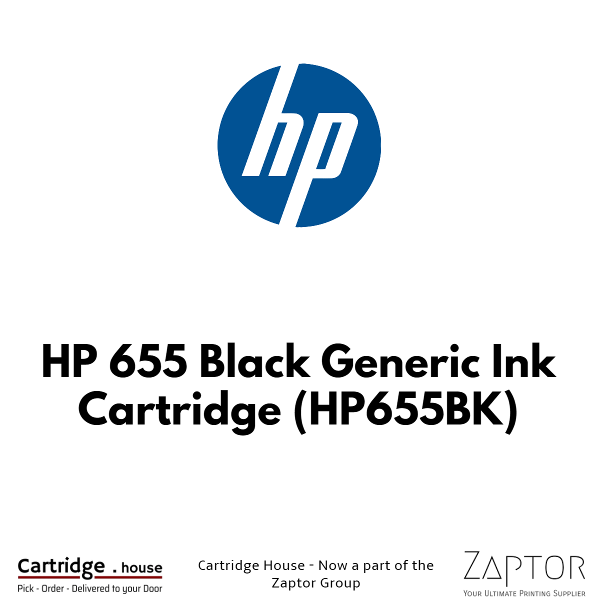 A-H-655-BK.png HP 655 Black Compatible Ink Cartridge - Alternate Brand - Image 1