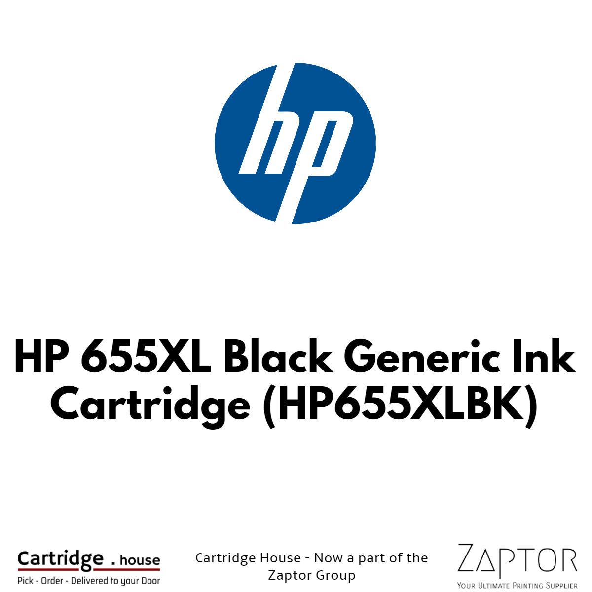 A-H-655XL-BK.png HP 655XL Black Compatible Ink Cartridge - Alternate Brand - Image 1