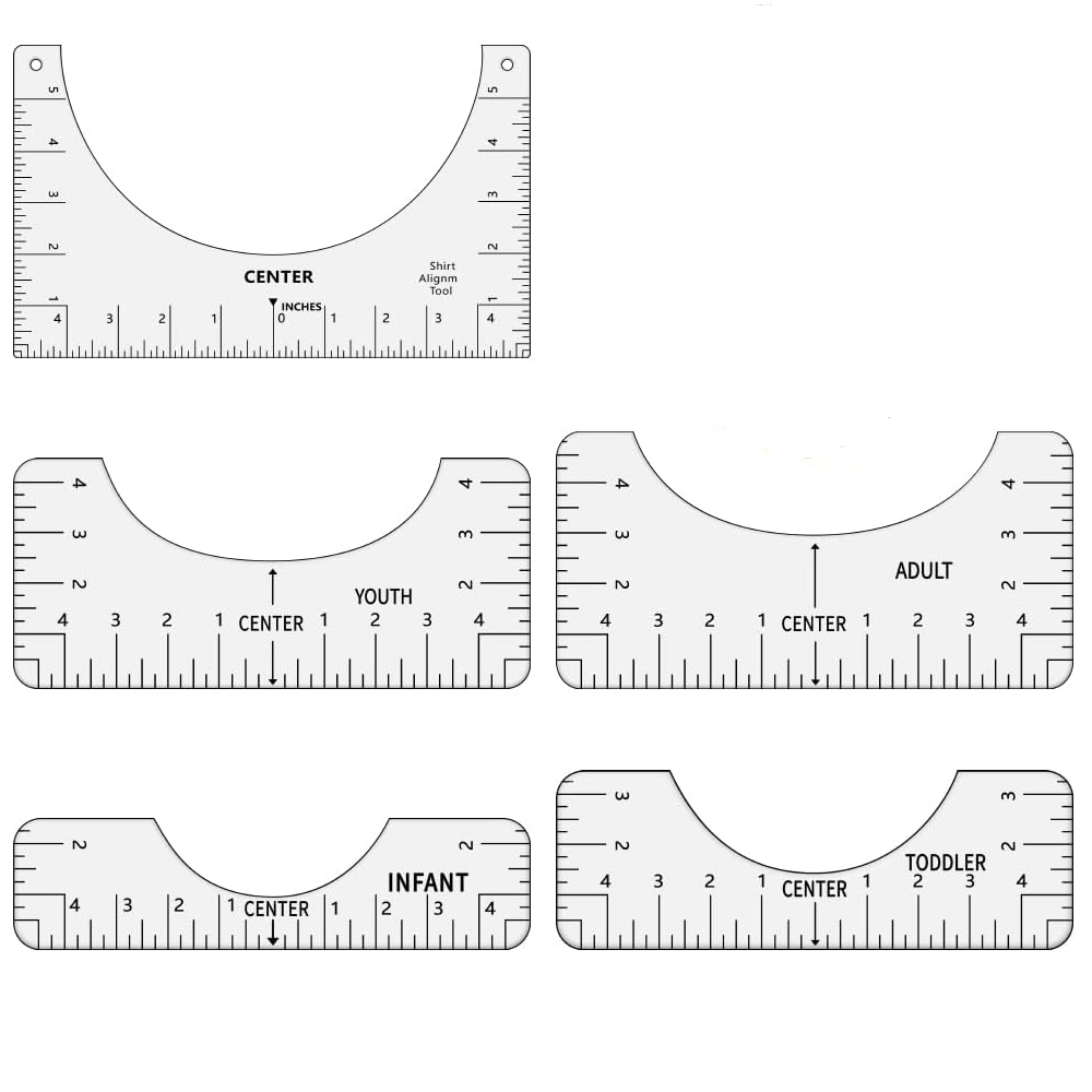 Alignment-ruler.png Shirt Ruler Guide Alignment Tool - 5 Piece set - Image 1