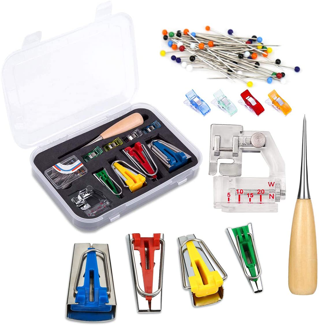 Biastapemakerkit.png Bias Tape Maker Kit  11 Piece Set - Image 1