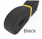 Black-Elastic25mm.png Flat Elastic 25mm various colours - Image 3