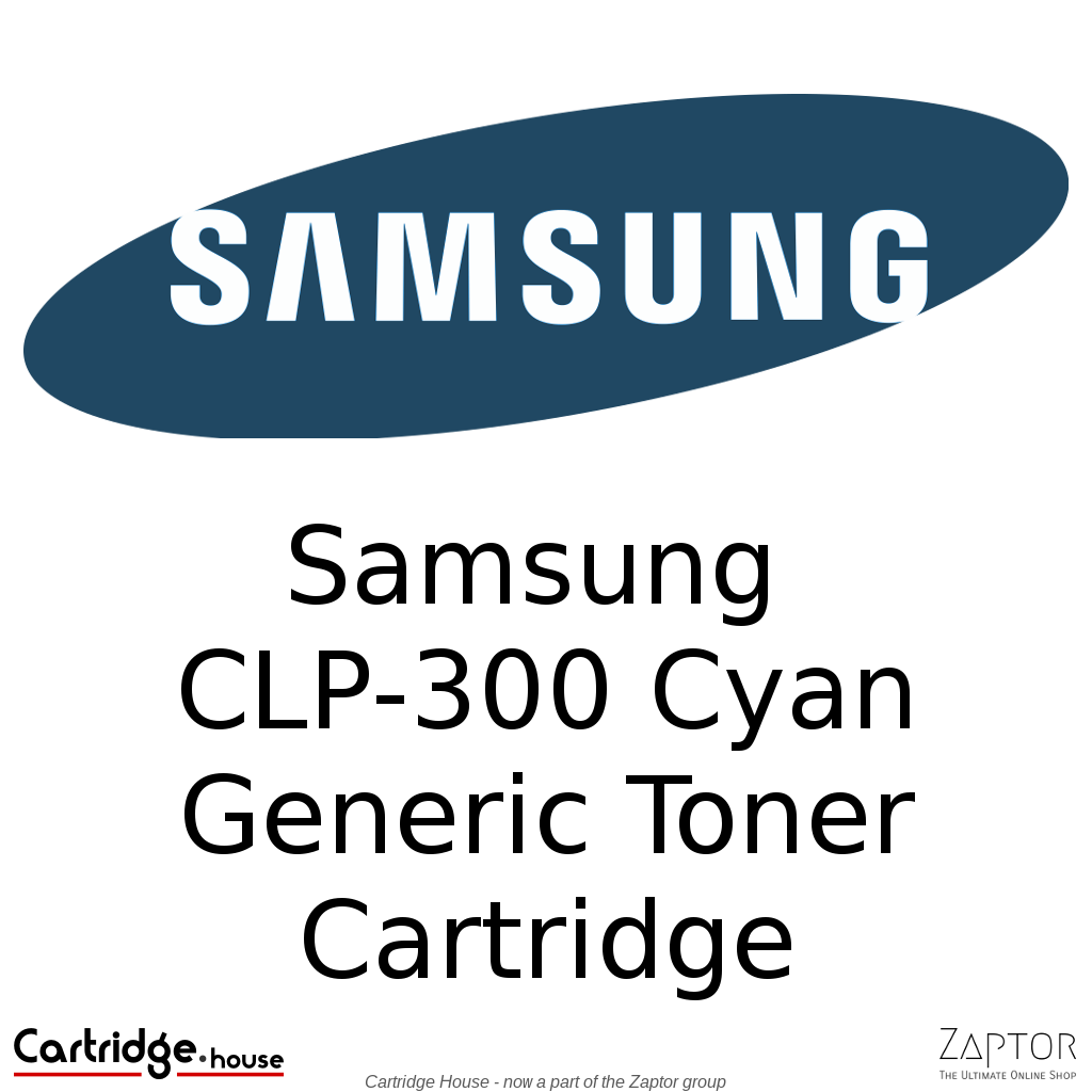 CLP-300C-1_4e106636-c2b4-43c0-ac38-f05a4ac07d2a.png Samsung CLP-C300 Cyan Compatible Toner Cartridge - Alternate Brand - Image 1