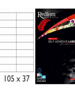 White Laser Label 37 x 105mm