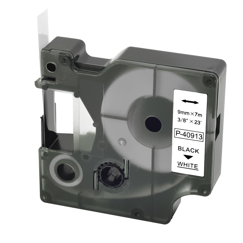 DM19mmBkonWh-1.jpg DYMO D1 9mm x 7m Compatible Label Tape - Image 7