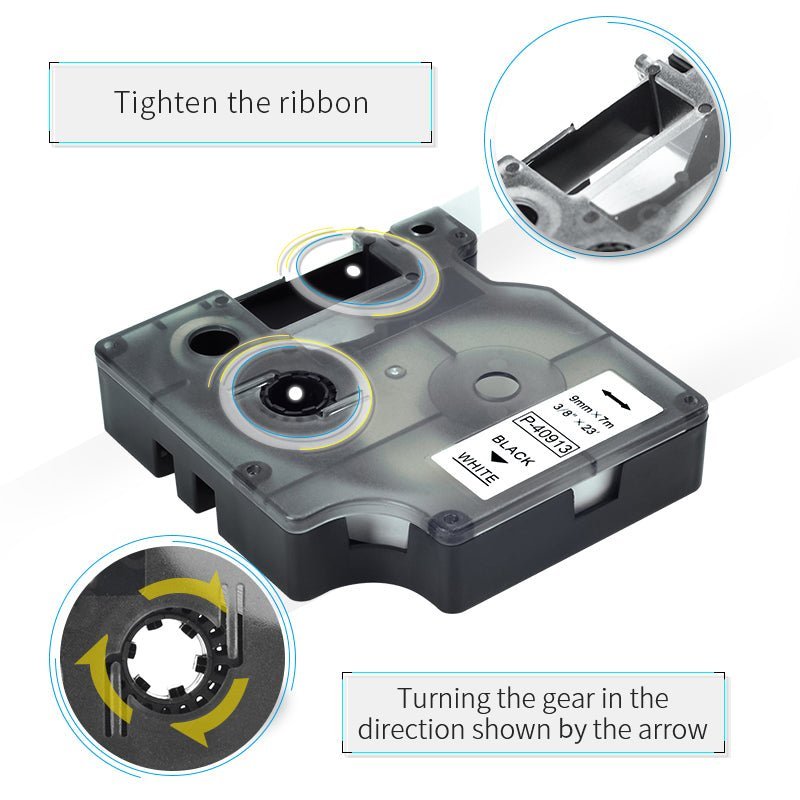 DM19mmBkonWh-2-2.jpg DYMO D1 9mm x 7m Compatible Label Tape - Image 3