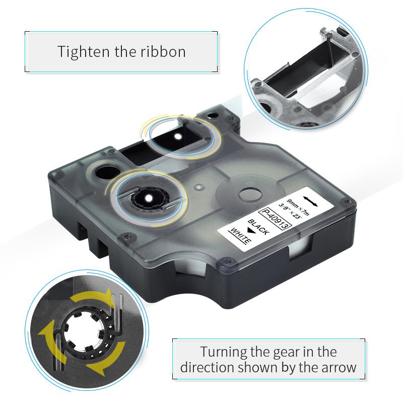 DM19mmBkonWh-2.jpg DYMO D1 9mm x 7m Compatible Label Tape - Image 6