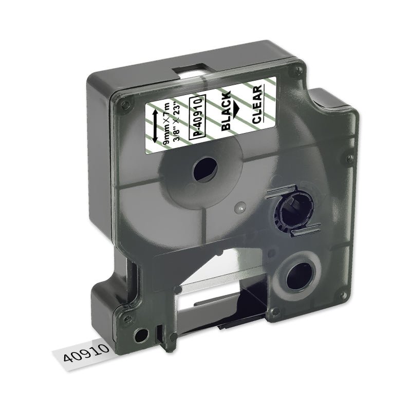 DM1_9mm_Bk_on_Cl.jpg DYMO D1 9mm x 7m Compatible Label Tape - Image 8