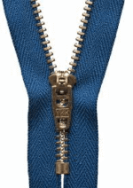 Denim/JeanZip Brass