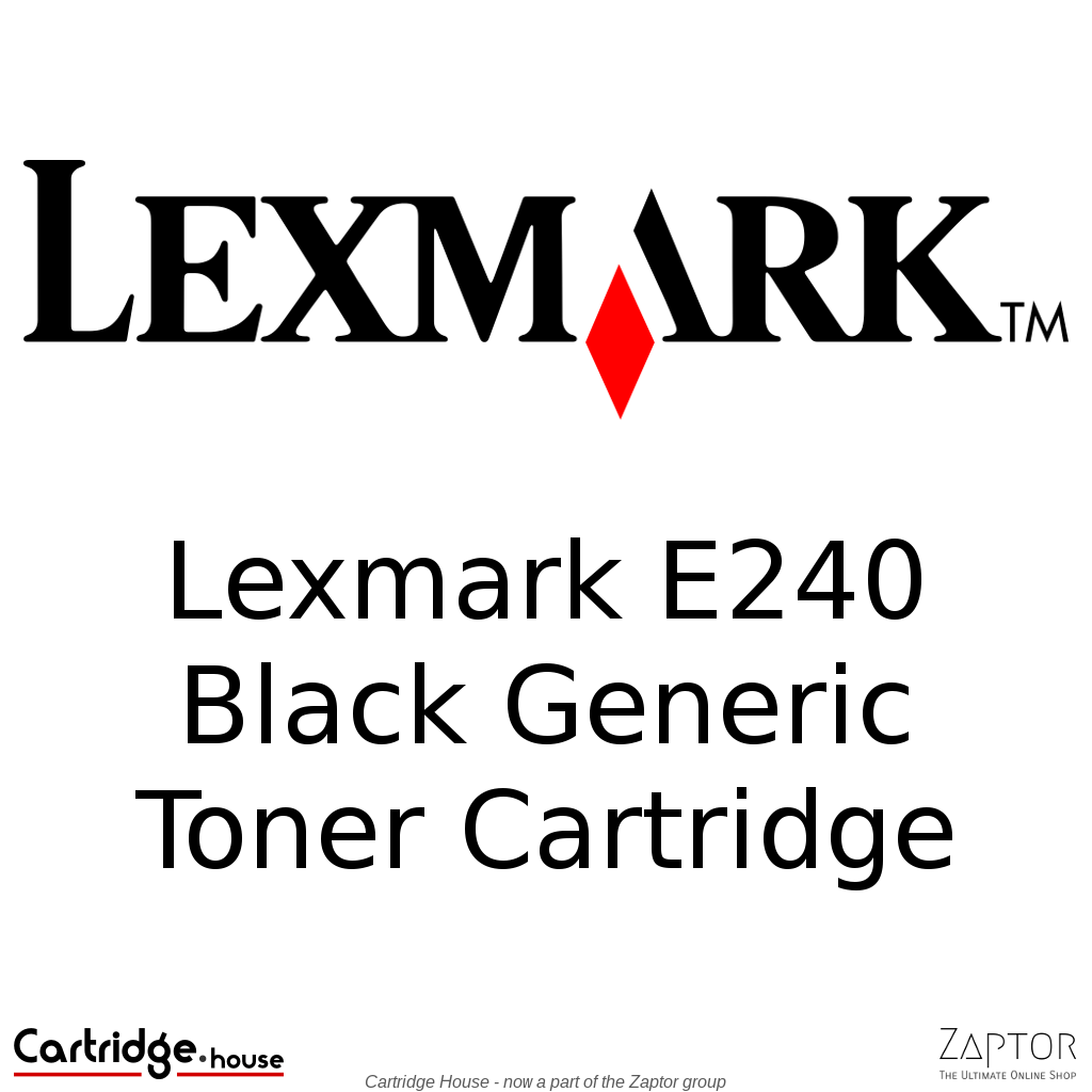 E240-1_3f8b6f44-fa9e-4327-8f78-a2989646ba2a.png Lexmark E230, E232, E234, E240, E330, E340, E332, E342N Black Compatible Toner Cartridge - Alternate Brand - Image 1