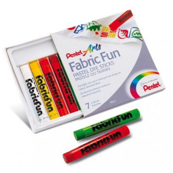 Fabric-fun-7-colour.png Pentel Pastel Dye Stick- Fabric fun - Image 2