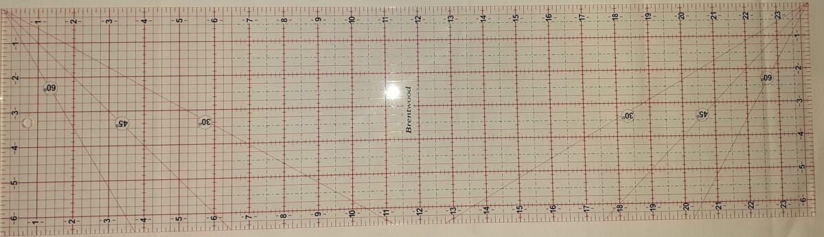 Inch_QUilt_ruler-scaled-1.jpg Quilt Sewing Ruler 24  x 6 ½ inch markings - Image 1