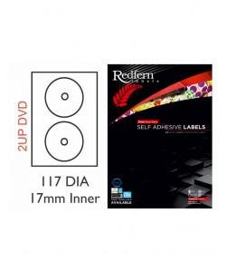 White DVD Laser Label 117  17mm
