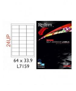 White Laser Label 64 x 33 9mm
