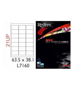 White Laser Label 63 5 x 38 1mm